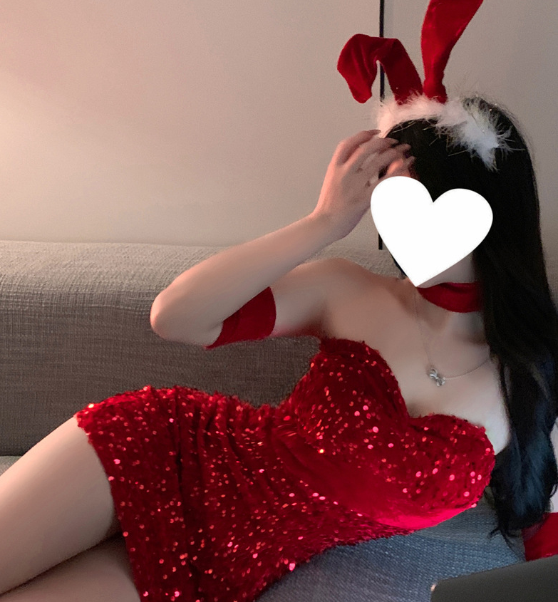 Christmas New Arrival Velvet Sequined Christmas Bunny Cosplay Sexy Lingerie Set