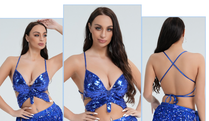 Sequin Butterfly Club Wear Bra