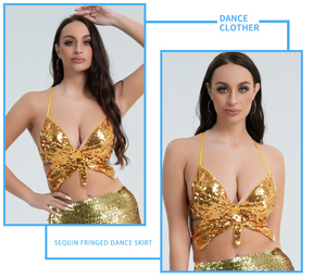 Sequin Butterfly Club Wear Bra