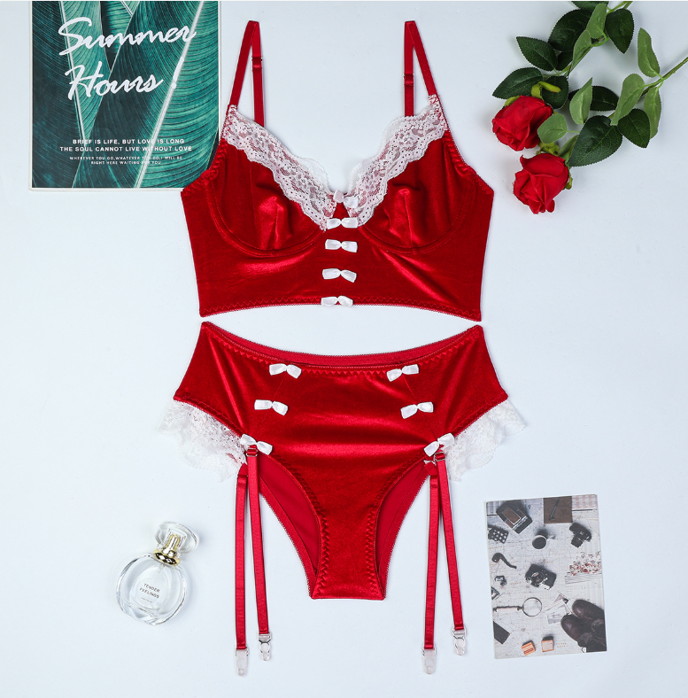 Christmas Velvet Sexy Lingerie Set