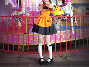 Halloween Cosplay pumpkin Maid Costume