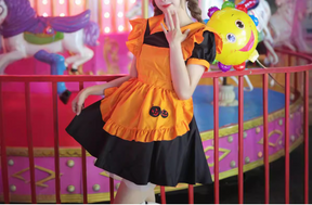 Halloween Cosplay pumpkin Maid Costume