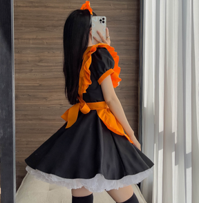 Halloween Cosplay pumpkin Maid Costume