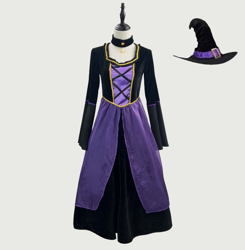 Halloween Cosplay Witch  Purple