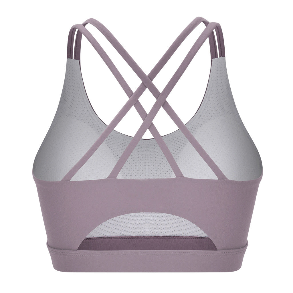 Arched Cutout Back Fitness Sports Bra