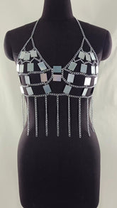 Sexy Acrylic Sequin Shoulder Strap Camisole Club Wear