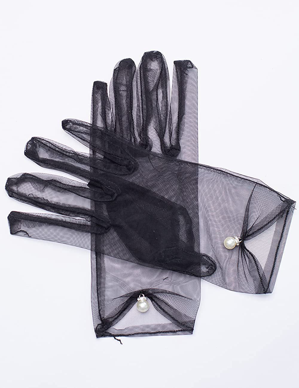 Satin Elegant Pearl Gloves