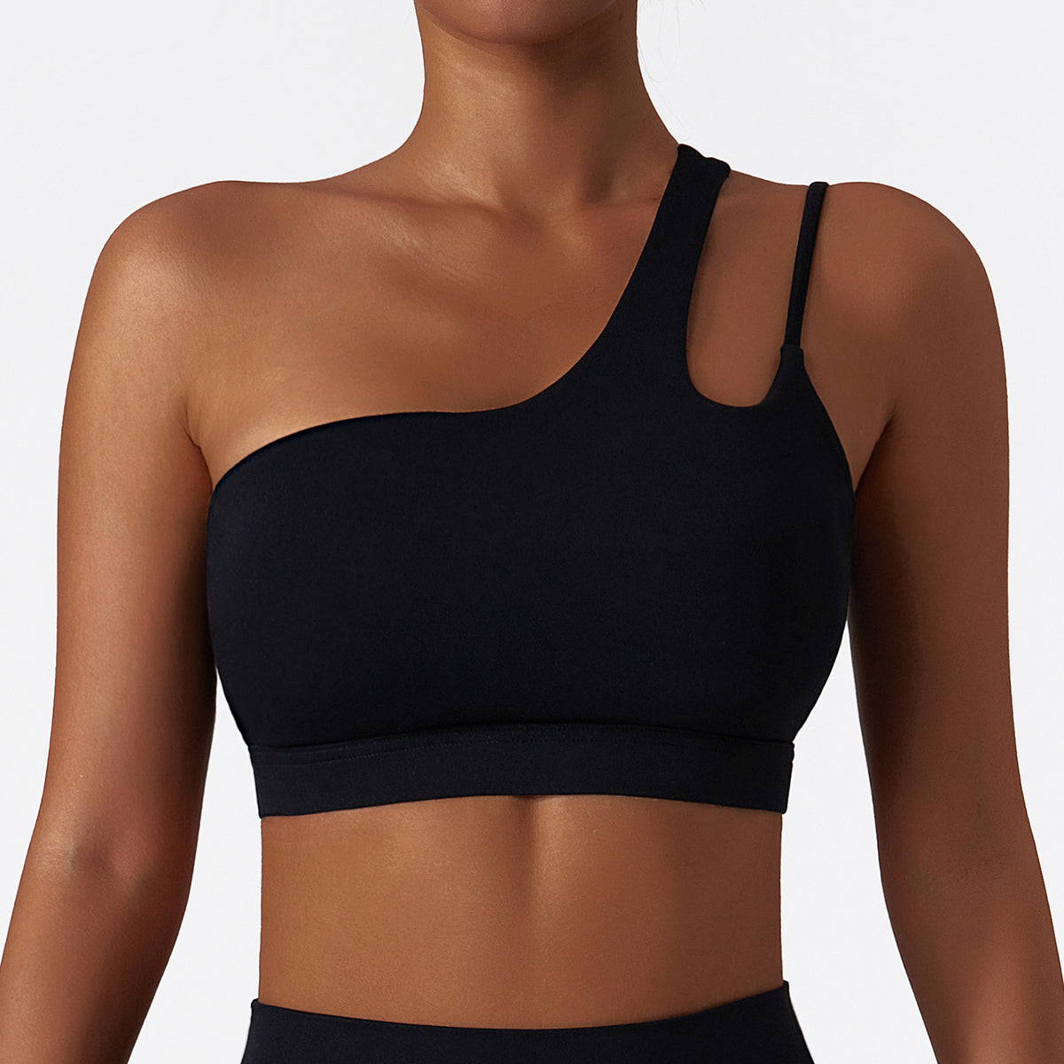 Sports Bra One Shoulder Strap Yoga Underwear