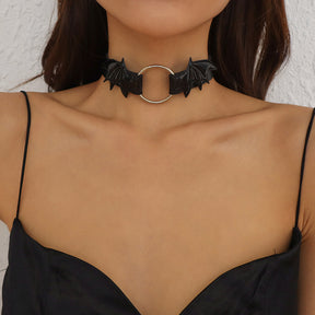 Punk Vampire Choker Love Wings