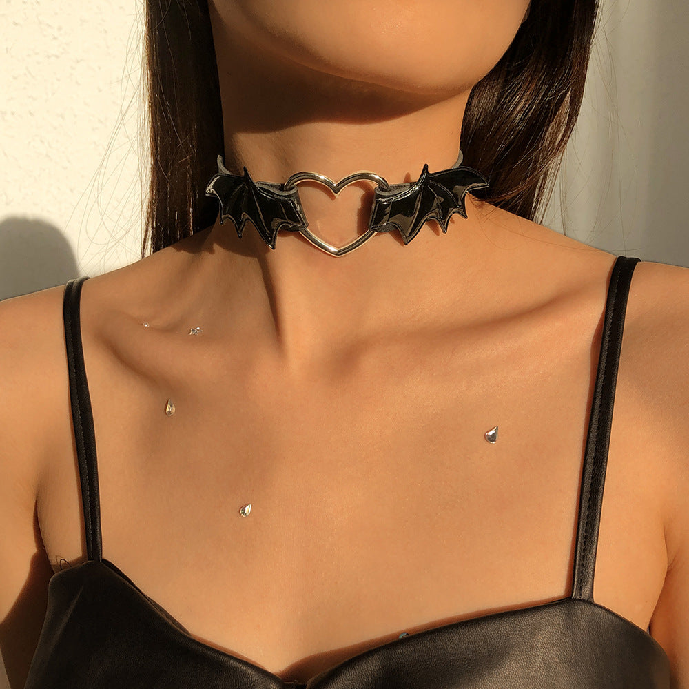 Punk Vampire Choker Love Wings