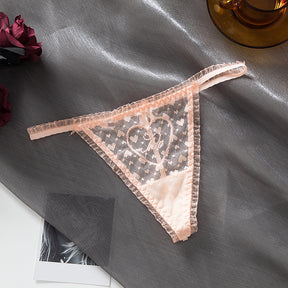 Stereoscopic Embroidery Love Lace Trim Thong